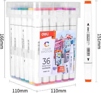 Picture of Deli	W70801-36 SKETCH MARKER 36 colors
