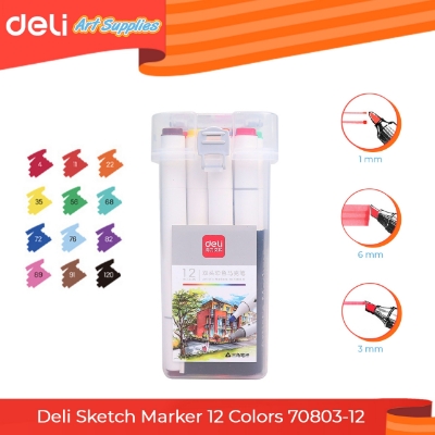 Picture of Deli	70803-12 Sketch marker 12 Pcs