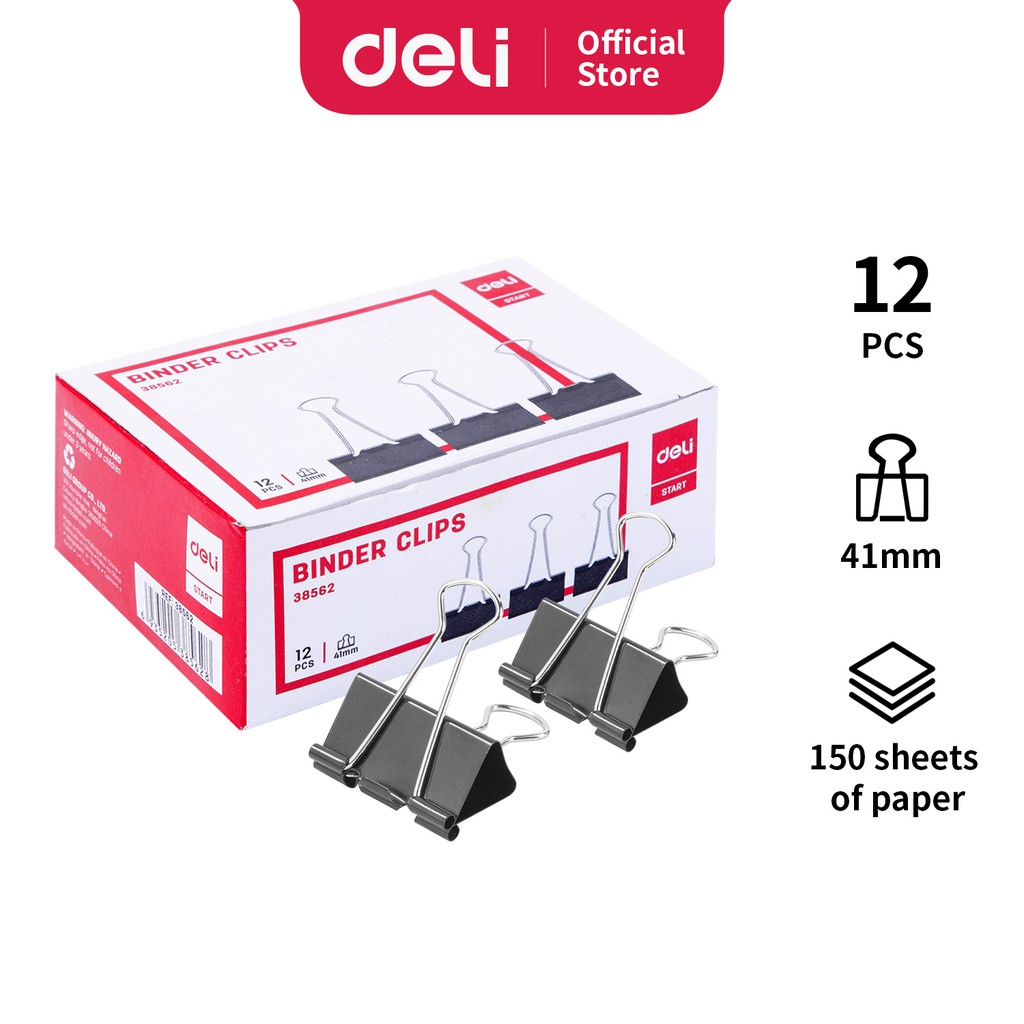 Picture of Deli	E38562 Effortless Binder Clip 41mm