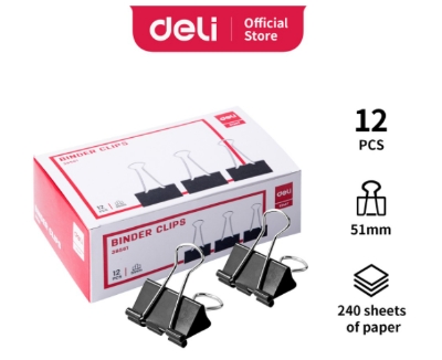 Picture of Deli	E38561 Effortless Binder Clip 51mm