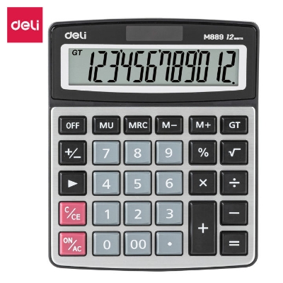 Picture of Deli EM889 Desktop Calculator (Silver)