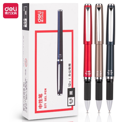 Picture of Deli S71 Gel Pen for Writing - Black