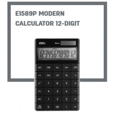 Picture of Deli	E1589P Calculator Plastic-12 digits