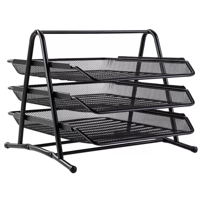 Picture of Deli	E9181 File Basket Black 3 Desk