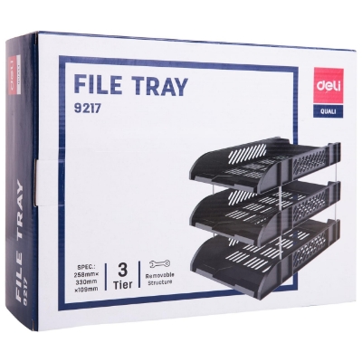 Picture of Deli	E9217 Document Tray 3 Drawers (Black)