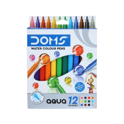 Picture of DOMS Aqua Non-Toxic Watercolour Sketch Pen Set 12 Shade