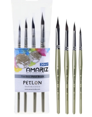Picture of DOMS Amariz Artist Essentials Petlon Petal Paintbrush Set of 4
