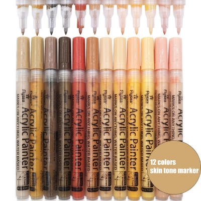 Picture of 12 Color Skin Tone Shade Graffiti Pen