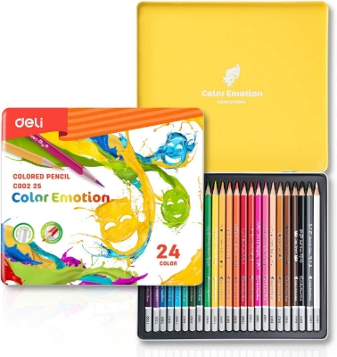 Picture of Deli EC00225 Colored Pencils Artist Pencils for Artists in Tin Box