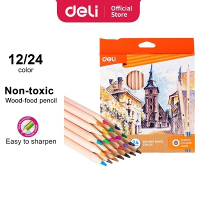 Picture of Deli CC124-24 Wood Colored Pencil 24 colors