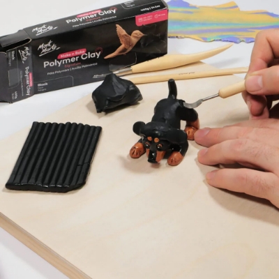 Picture of Mont Marte Make n Bake Polymer Clay 400g Black
