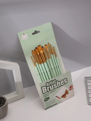 Picture of Keep Smiling 10 PCS Artist Brush set (Green)