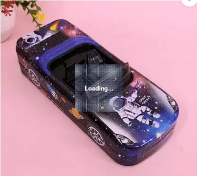 Picture of Space Galaxy Car Design Metal Pencil Box (Multicolor & Design)