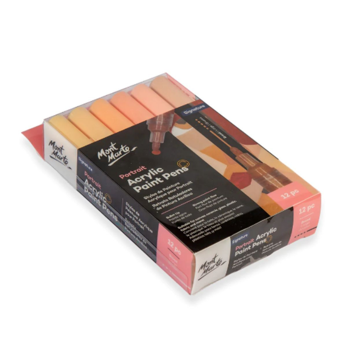 Picture of Mont Marte Skin Tones  Acrylic Paint Marker Set - Broad Tip 12pc