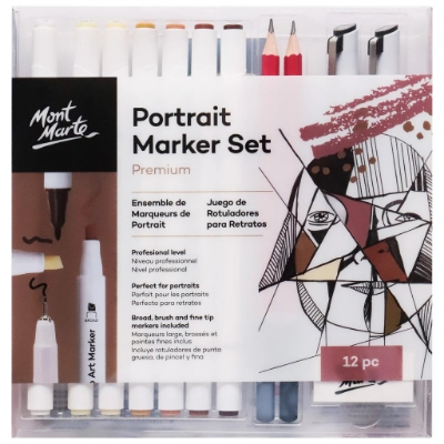 Picture of Mont Marte Portrait Alco.hol Marker Set 12pc