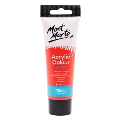 Picture of Mont Marte Acrylic Paint 75ml Tube- Vermilion