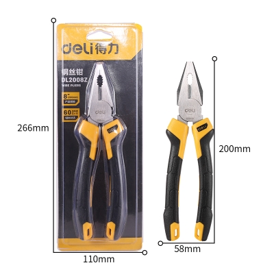 Picture of Deli Tools DL2008Z Combination Long Durability 8 Inch Strong Linesman Pliers