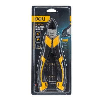 Picture of Deli Tools EDL0306A Plastic Cutting Nippers 6"