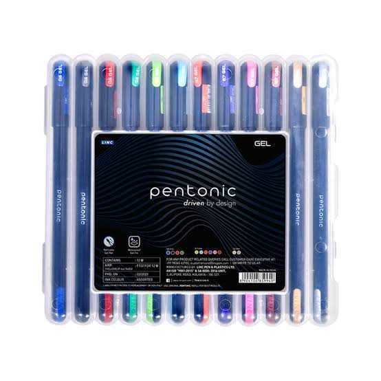 Picture of Pentonic Multicolor Gel Pen With Hard Box Case 12 Pcs Set