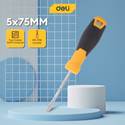 Picture of Deli Tools EDL6350751 Slotted Screwdriver With TPR Handle