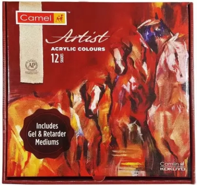 Picture of Camel Artist Acrylic Colours - 12 Shades 40ml with Gel Medium and Retarder