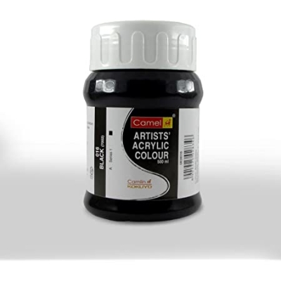 Picture of Camel 500ml Artist Acrylic  Color BLACK