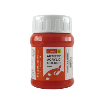 Picture of Camel 500ml Artist Acrylic  Color VERMILION