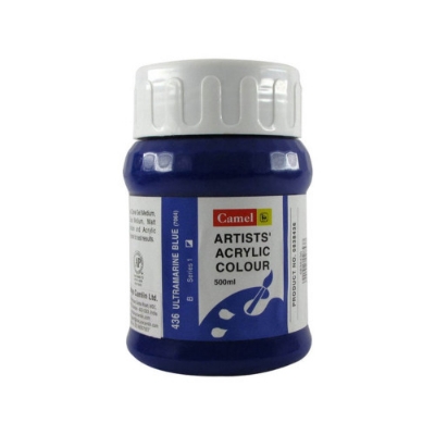 Picture of Camel 500ml Artist Acrylic  Color ULTRAMARINE BLUE