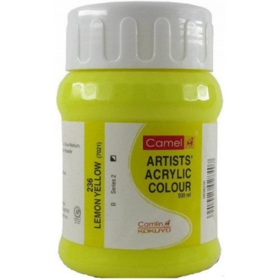 Picture of Camel 500ml Artist Acrylic  Color LEMON YELLOW