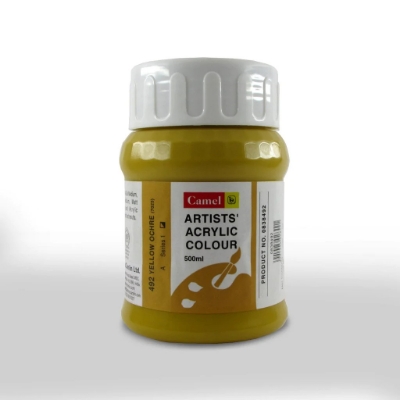 Picture of Camel 500ml Artist Acrylic  Color YELLOW OCHRE