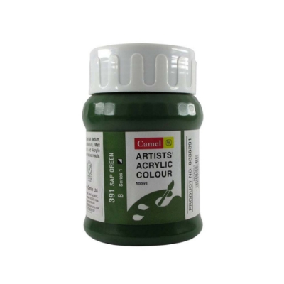 Picture of Camel 500ml Artist Acrylic  Color SAP GREEN