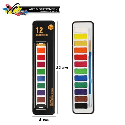 Picture of Keep Smiling Watercolor Set in Tin Box 12 Color Tin Box