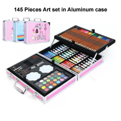 Picture of 145 pieces of aluminum box painting art set double layer set