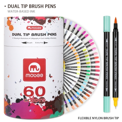 Picture of Mobee acuarel 60 colors dual tip Nylon tips watercolor brush marker pens for drawing