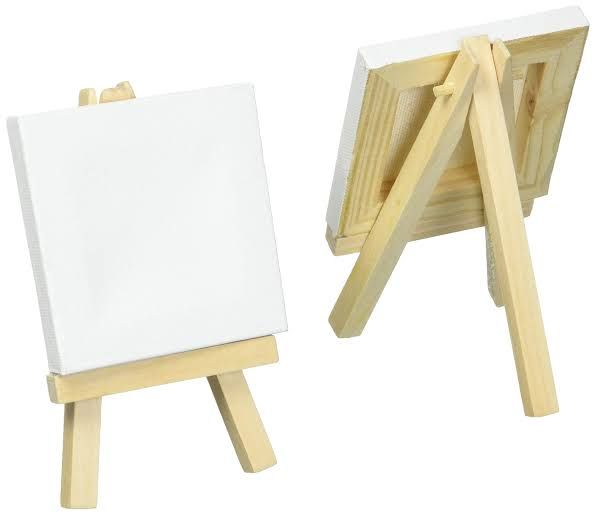 Picture of Papertree White mini canvas with Easel