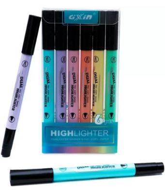Picture of Gxin Dual Tip 6 Pcs Pastel Hilighters