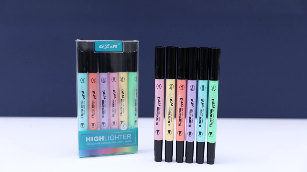 Picture of Gxin Dual Tip 6 Pcs Pastel Hilighters