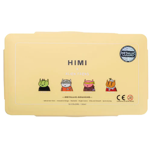 Picture of MIYA Himi Metallic Gouache Paint Set, 18 Colors X 30Ml Unique Jelly Cup Design