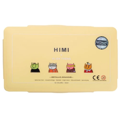 Picture of MIYA Himi Metallic Gouache Paint Set, 18 Colors X 30Ml Unique Jelly Cup Design