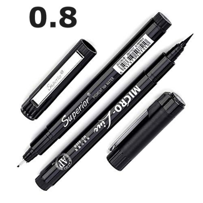 Picture of Superior Black Micro Fineliner pen 08