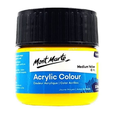 Picture of Mont Marte Acrylic Paint 100ml Medium Yellow