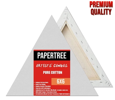 Picture of Papertree premium white triangle canvas 6x6inch