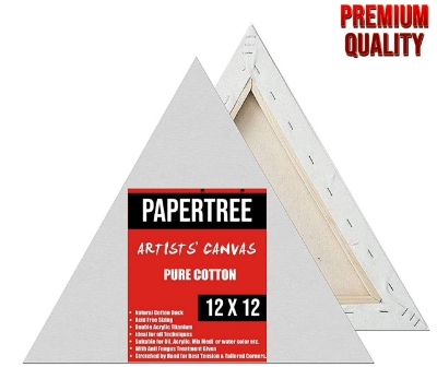 Picture of Papertree premium white triangle canvas 12 X12 Inch