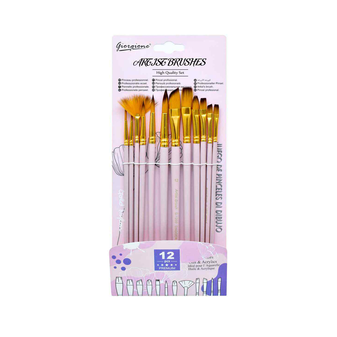 Picture of Giorgione Pastel Color Artist’s Brush Set of 12