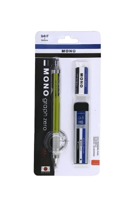 Picture of Tombow Mono Graph Zero 0.5mm HB Mechanical Pencil, with Lead and Eraser
