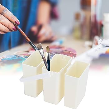 Picture of Brush Wash Bucket 3 In 1 Durable White Brushes Paint Cleaning Pot With Handle