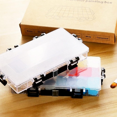 Picture of 24 Grid Gouache Watercolor Acrylic Moisturizing Palette Leakproof Color Storage