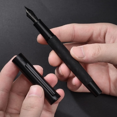 Picture of HongDian 1860 Max Metal Matte Black Forest Metal Matte Fountain Pen
