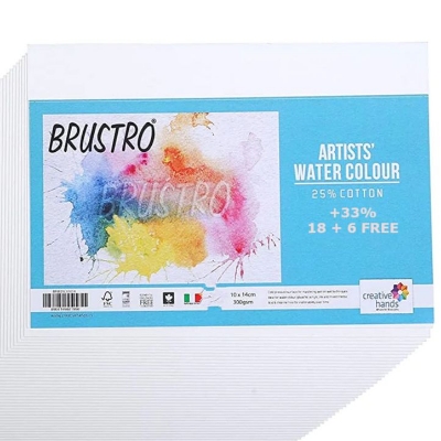 Picture of Brustro Artists' Watercolour paper 25% Cold Pressed 300 GSM 24 Sheets