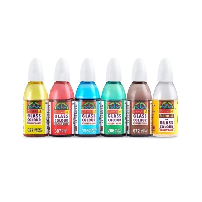 Picture of Camel Solvent Based Glass Color - 20ml Each, 5 Shades